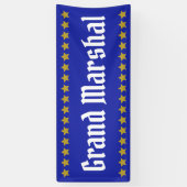 パレードのグランドマーシャルと金ゴールド星 横断幕 (縦)