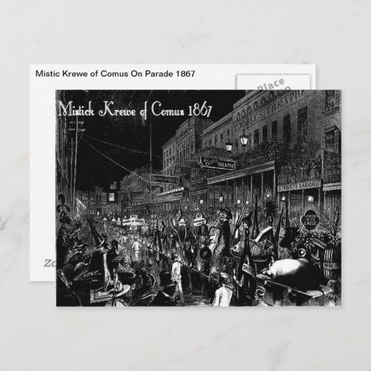 パレードのコムスのミステッククレウ、ヴィンテージポスト ポストカード (正面/裏面)