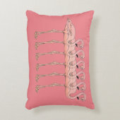パレードのピンクのフラミンゴの熱帯鳥 アクセントクッション (正面(垂直))