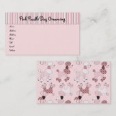 パレードのプロフィールカードのピンクのプードル 名刺 (正面/裏面)