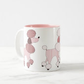 パレードのマグのピンクのプードル ツートーンマグカップ (正面左)