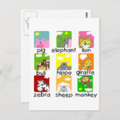 パレードの動物 ポストカード (正面/裏面)