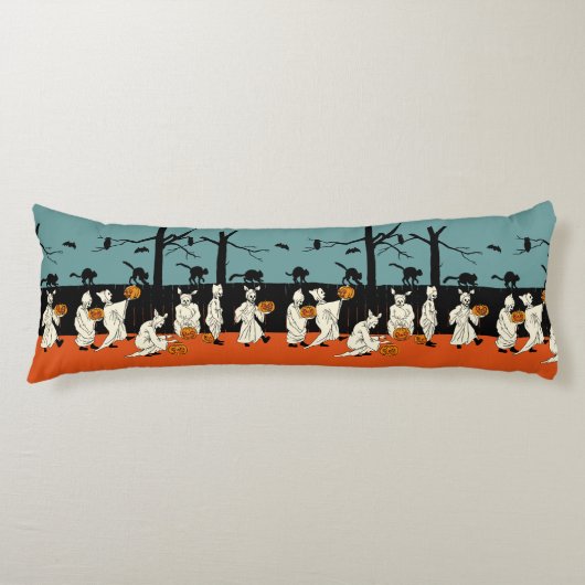 パレードの長い枕のヴィンテージのハロウィンの幽霊 ボディピロー (正面)