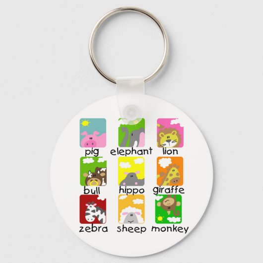 パレードのTシャツやプレゼントに登場する動物 キーホルダー (正面)