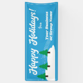 パレードまたは表示のためのハッピーホリデー 横断幕 (縦)