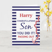 パレードアウトパレードブリティッシュ海軍いかりおめでとう カード (黄色い花)