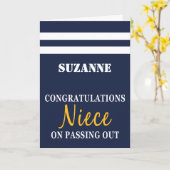 パレードアウト英国海軍の制服おめでとう カード (黄色い花)