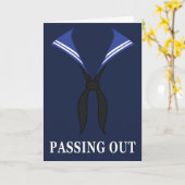 パレードアウト英国海軍の制服おめでとう カード (黄色い花)