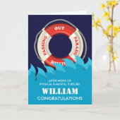 パレードアウト英国海軍ライフベルトおめでとう カード (黄色い花)