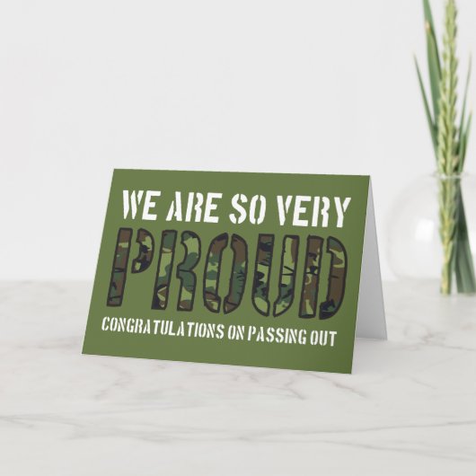 パレードアウト迷彩柄誇りを持った英国陸軍 カード (正面)