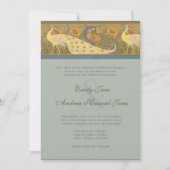 パレードアールヌーボーピーコックバード結婚式招待状 招待状 (正面)