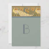 パレードアールヌーボーピーコックバード結婚式招待状 招待状 (裏面)