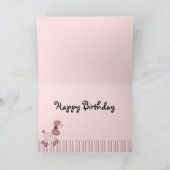 パレードカードにピンクのプードル カード (内部)