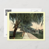 パレードグラウンド、兵舎、鍵西FLヴィンテージ ポストカード (正面/裏面)