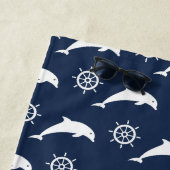 パレードパターンのあなたの一流の|のイルカを加えて下さい ビーチタオル (インサイチュ)