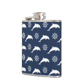 パレードパターンのイルカ フラスク (左)