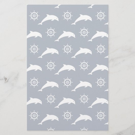 パレードパターンのイルカ 便箋 (正面)
