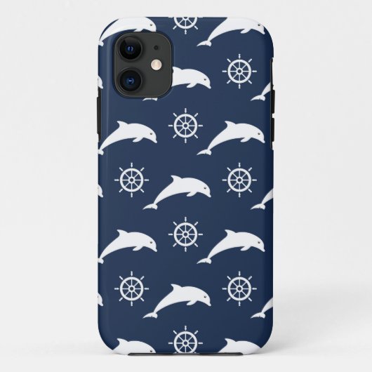 パレードパターンのイルカ Case-Mate iPhoneケース (裏面)