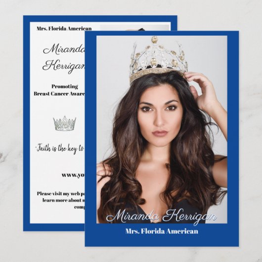 パレード写真サインカードボーダーテンプレート 招待状 (正面/裏面)