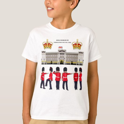 パレード戴冠式キッズTシャツのグレナディアーガード Tシャツ (正面)