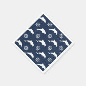 パレード模様のイルカ スタンダードカクテルナプキン (角)