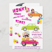 パレード誕生日違う招待状カード 招待状 (正面/裏面)