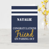 パレード・パレード英国海軍ユニフォームおめでとう カード (黄色い花)