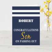 パレード・パレード英国海軍ユニフォームおめでとう カード (黄色い花)