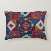 パレ伝統的スティナ刺繍タスリーズカラフル アクセントクッション (正面)