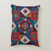 パレ伝統的スティナ刺繍タスリーズカラフル アクセントクッション (裏面(縦))