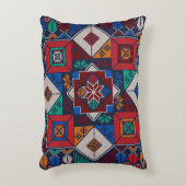 パレ伝統的スティナ刺繍タスリーズカラフル アクセントクッション (正面(垂直))