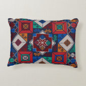 パレ伝統的スティナ刺繍タスリーズカラフル アクセントクッション (裏面)