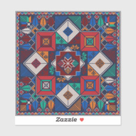 パレ伝統的スティナ刺繍タスリーズカラフル シール