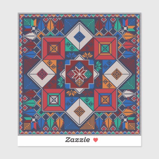 パレ伝統的スティナ刺繍タスリーズカラフル シール (シート)