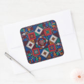 パレ伝統的スティナ刺繍タスリーズカラフル スクエアシール (封筒)