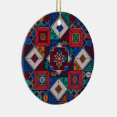 パレ伝統的スティナ刺繍タスリーズカラフル セラミックオーナメント (右)