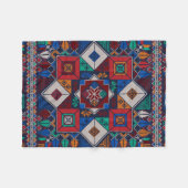 パレ伝統的スティナ刺繍タスリーズカラフル フリースブランケット (正面(横))