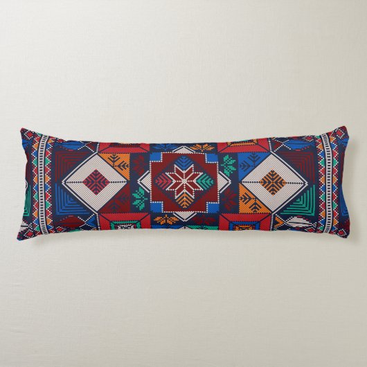 パレ伝統的スティナ刺繍タスリーズカラフル ボディピロー (正面)