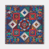 パレ伝統的スティナ刺繍タスリーズカラフル マグネット (正面)