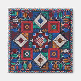 パレ伝統的スティナ刺繍タスリーズカラフル マグネット