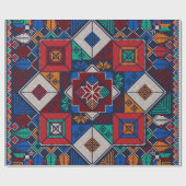 パレ伝統的スティナ刺繍タスリーズカラフル ラッピングペーパー (フラット)