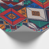 パレ伝統的スティナ刺繍タスリーズカラフル ラッピングペーパー (角)