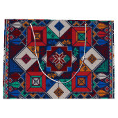 パレ伝統的スティナ刺繍タスリーズカラフル ラージペーパーバッグ (裏面)