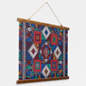 パレ伝統的スティナ刺繍タスリーズカラフル 吊り下げ型タペストリー (傾斜あり)
