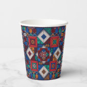パレ伝統的スティナ刺繍タスリーズカラフル 紙コップ (裏面)