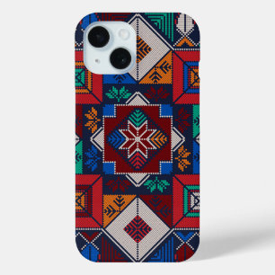 パレ伝統的スティナ刺繍タスリーズカラフル iPhone 15ケース