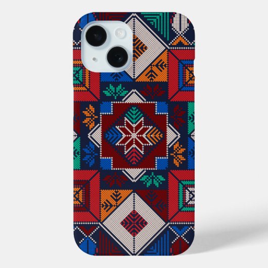 パレ伝統的スティナ刺繍タスリーズカラフル Case-Mate iPhoneケース (裏面)