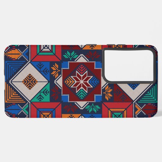 パレ伝統的スティナ刺繍タスリーズカラフル SAMSUNG GALAXYケース (裏面横)