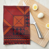 パレ伝統的スティナ刺繍タスリーズパターン キッチンタオル (四つ折り)