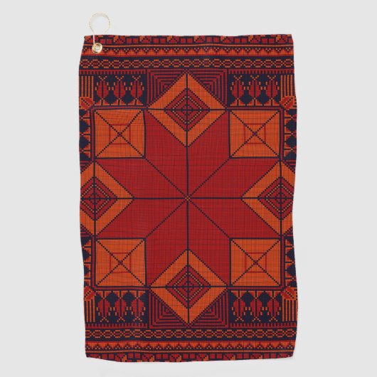 パレ伝統的スティナ刺繍タスリーズパターン ゴルフタオル (正面)